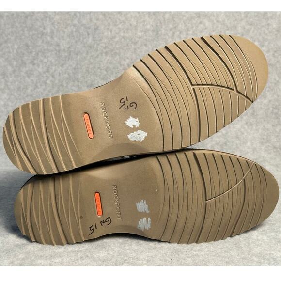 Rockport Cabot Chukka Boots Men's Sz 10.5‎ Brown Beeswax Memory Foam Lace Up EVA - Picture 8 of 9